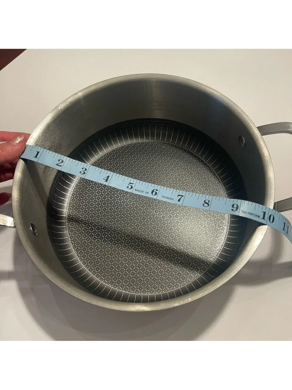 Lexi Home Diamond Non-Stick Tri-Ply Stainless Steel Professional Cookware 5 Qt